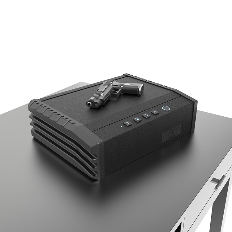 PS0110 Cofre biométrico para pistola de entrada superior com 2 armas