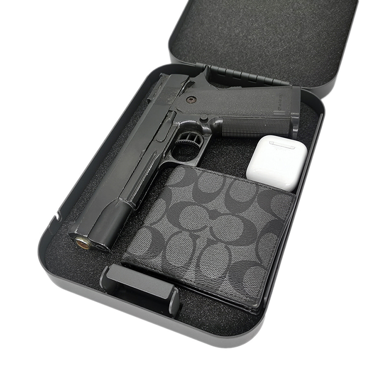 Caixa de bloqueio LB012K com fechadura com chave para pistola compacta