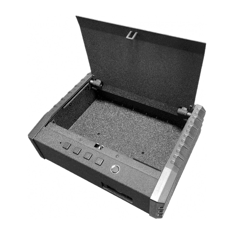 PS0110 Cofre biométrico para pistola de entrada superior com 2 armas PS0110 Cofre biométrico para pistola de entrada superior com 2 armas
